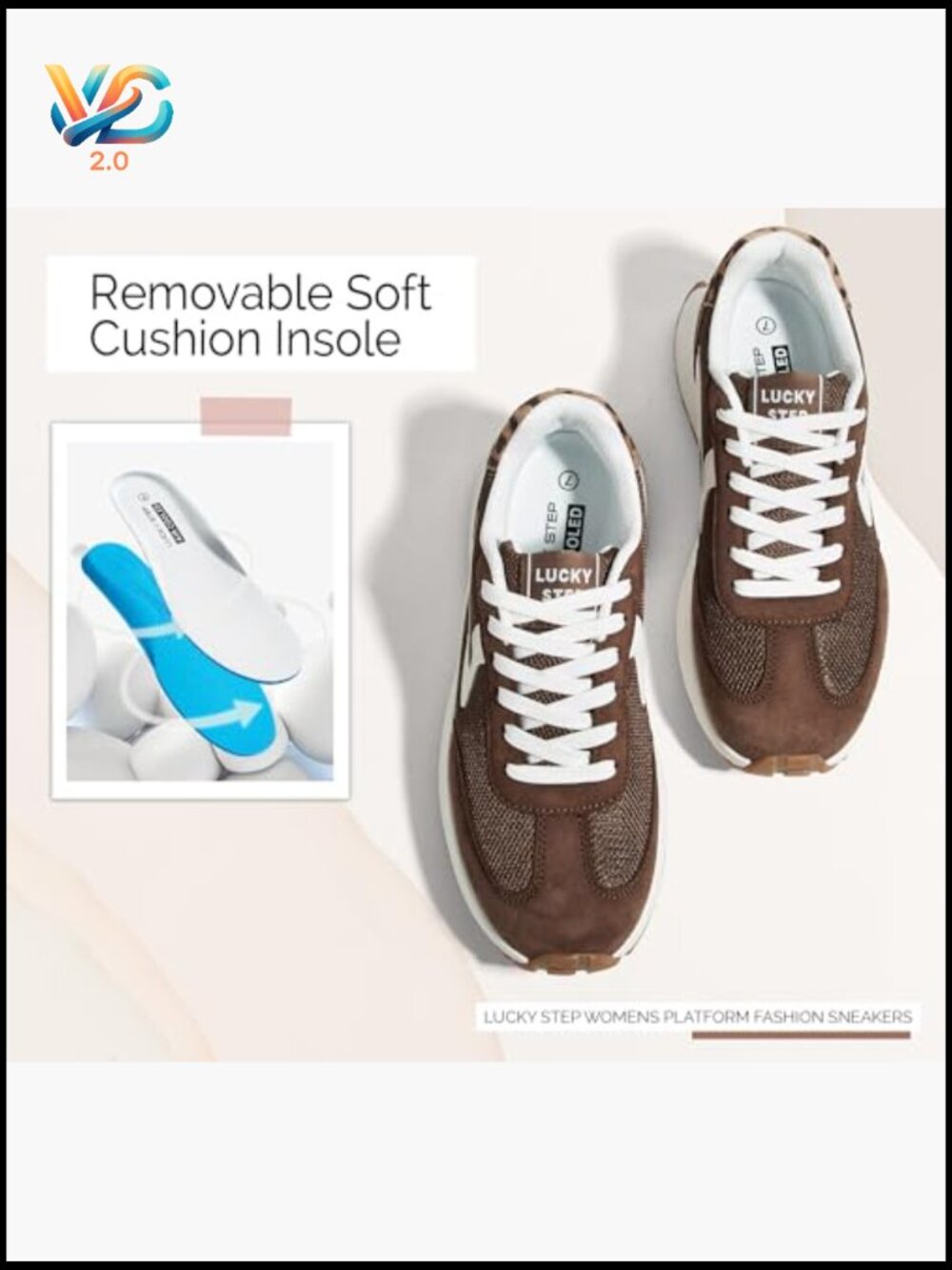 Chunky Platform Sneakers Retro Classic Casual Walking Shoes Lace Up Sporty - Picture 6 of 7